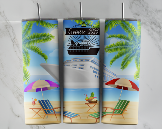 Design tumbler 20oz pour sublimation , CROISIÈRE