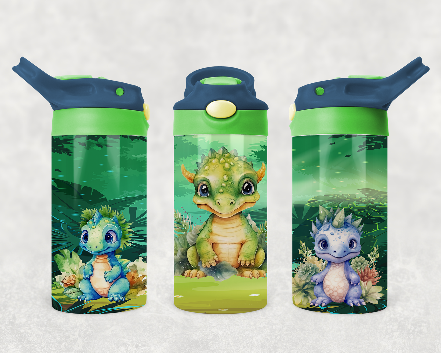 Design PNG, bouteille enfants, Sippy cup, 12 oz sublimation, Dinosaures mignons