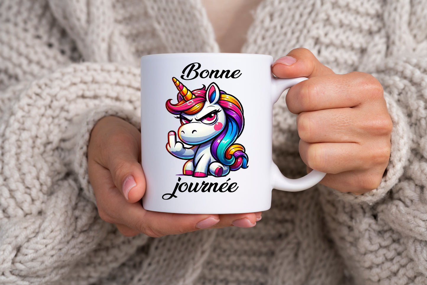 Design PNG, sublimation,  Licorne bonne journée