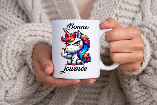 Design PNG, sublimation,  Licorne bonne journée