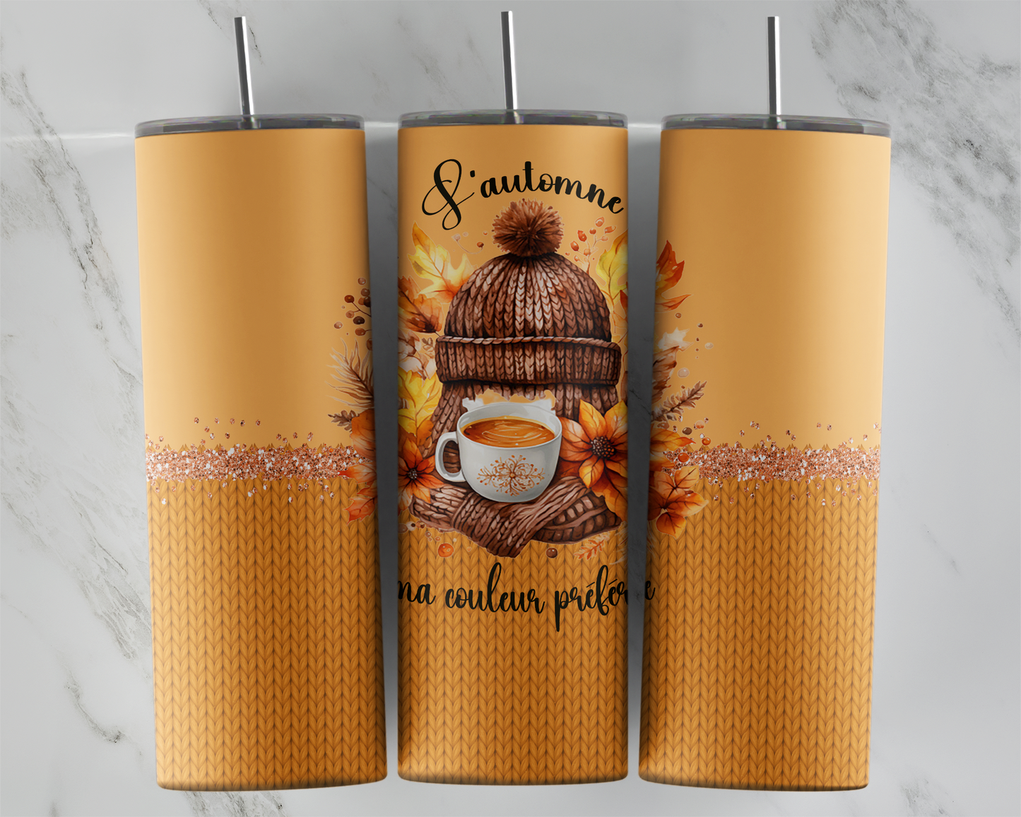 Design tumbler 20oz pour sublimation , L'automne ma couleur préférée