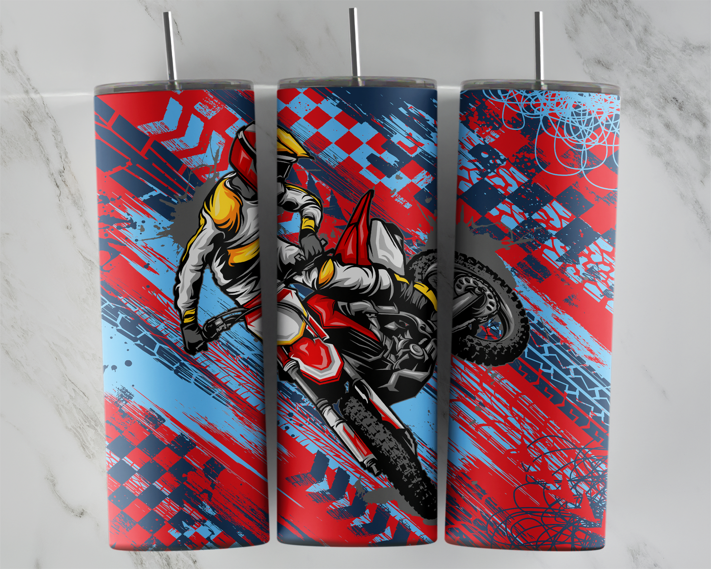 Design tumbler 20oz pour sublimation , MOTOCROSS