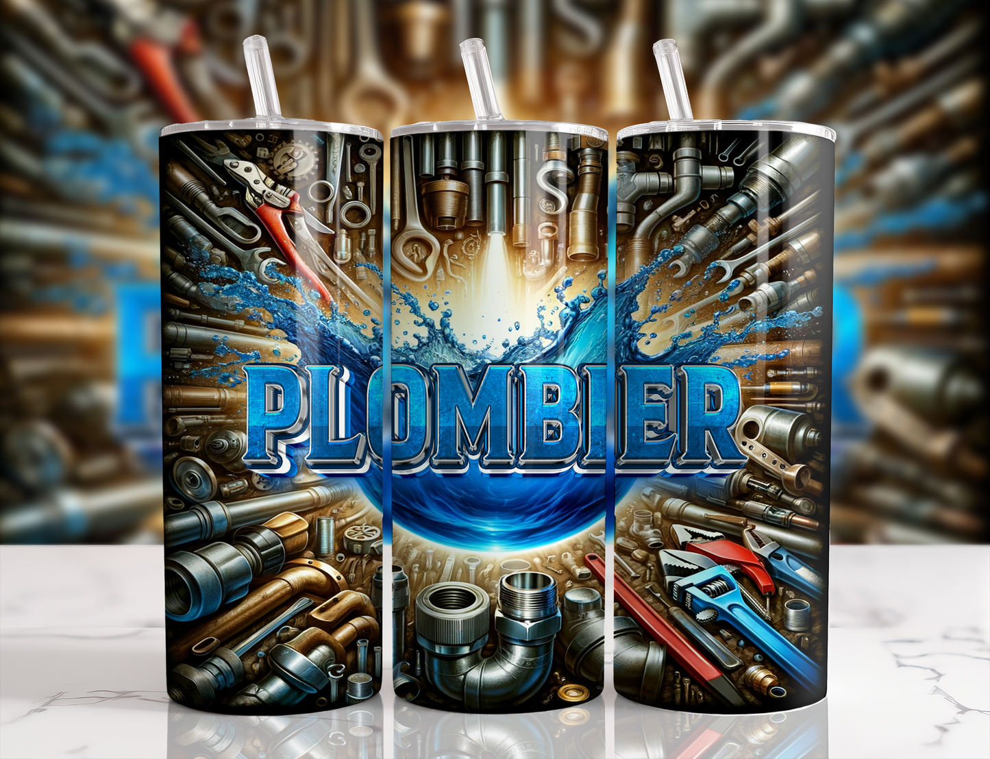 Design tumbler 20oz pour sublimation , PLOMBIER