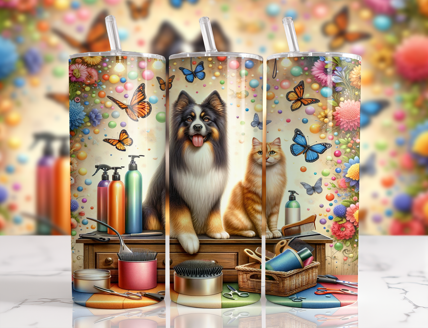 Design tumbler 20oz pour sublimation , Toiletteuse métier