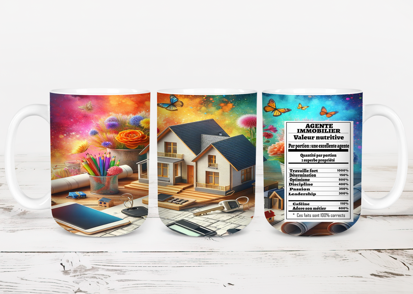 Design tumbler 20oz pour sublimation , Agente immobilière valeur nutritive