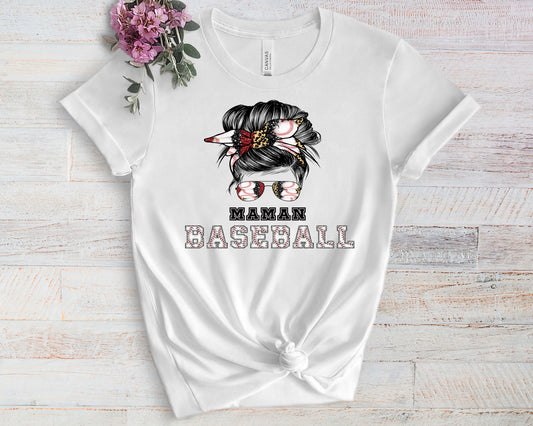 Design PNG pour sublimation, MAMAN BASEBALL