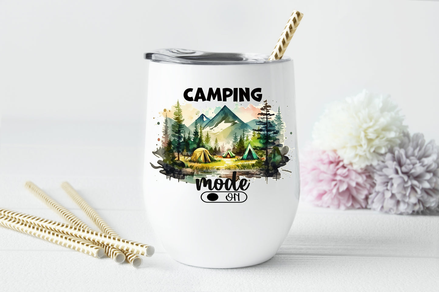 Design PNG pour sublimation , CAMPING mode ON