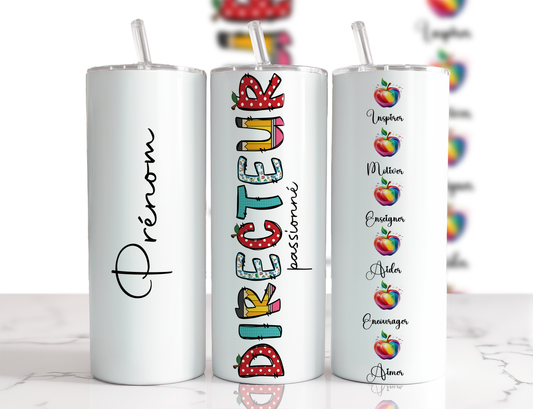 Design Tumblers 20 oz, sublimation. Directeur , rainbow pomme