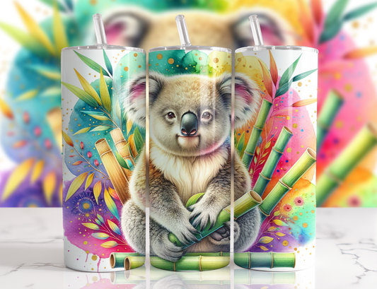 Design tumbler 20oz pour sublimation , Koala multicolore