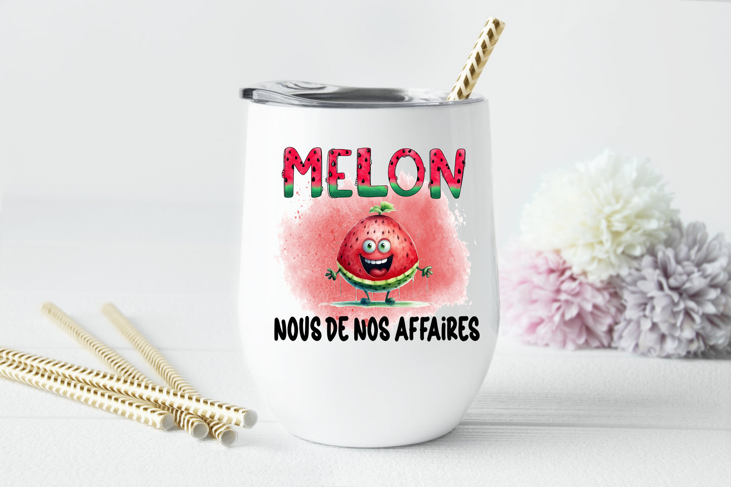 Design PNG pour sublimation , Melon nous de nos affaires