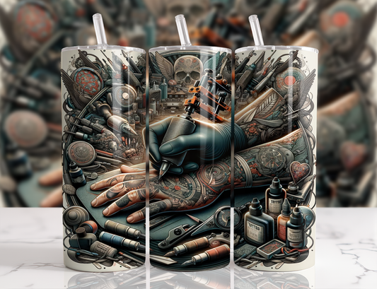 Design tumbler 20oz pour sublimation , Tatoueur