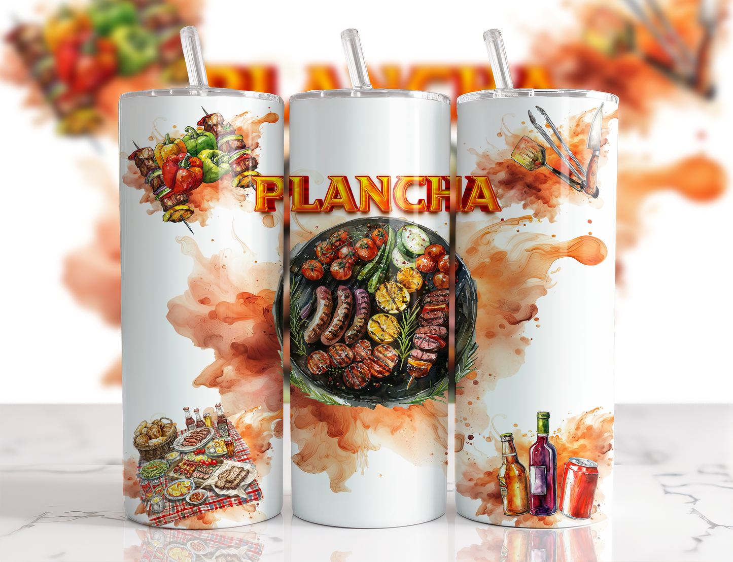 Design tumbler 20oz pour sublimation , PLANCHA