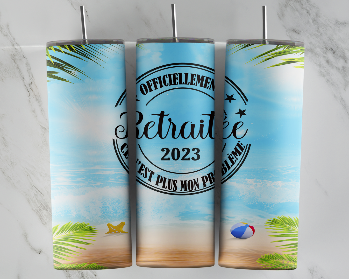 Design tumbler 20oz pour sublimation , OFFICIELLEMENT retraité(e)