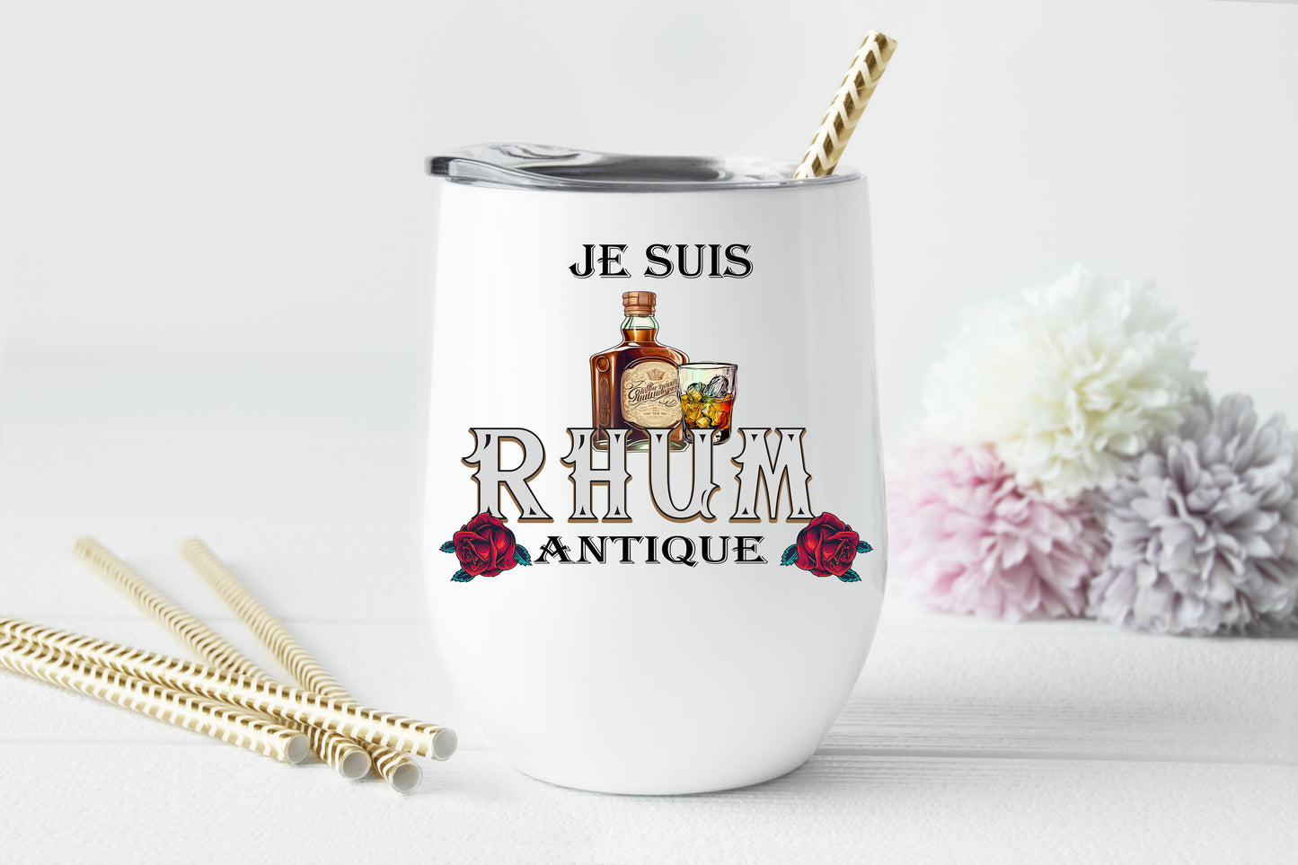 Design , PNG, sublimation, Je suis RHUM antique