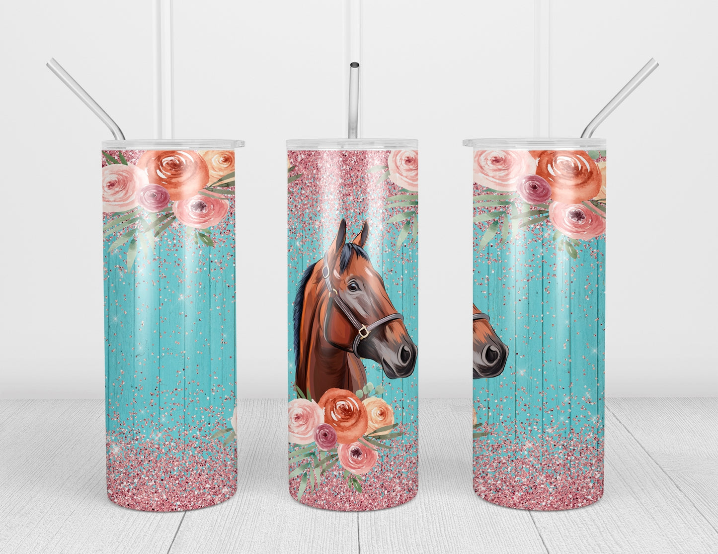 Design tumbler 20oz pour sublimation , CHEVAL