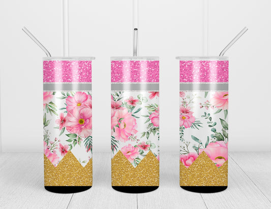 Design tumbler 20oz pour sublimation, ENSEIGNANTE, PROFESSEURE, crayon, fleurs