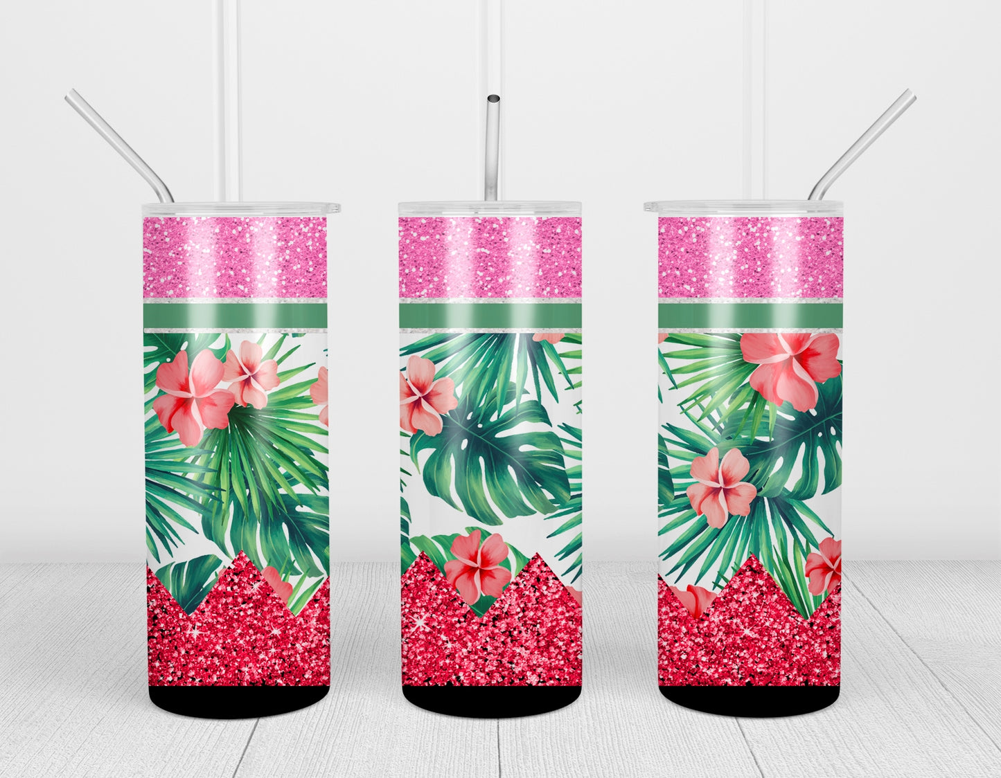 Design tumbler 20oz pour sublimation, ENSEIGNANTE, PROFESSEURE, crayon, tropical