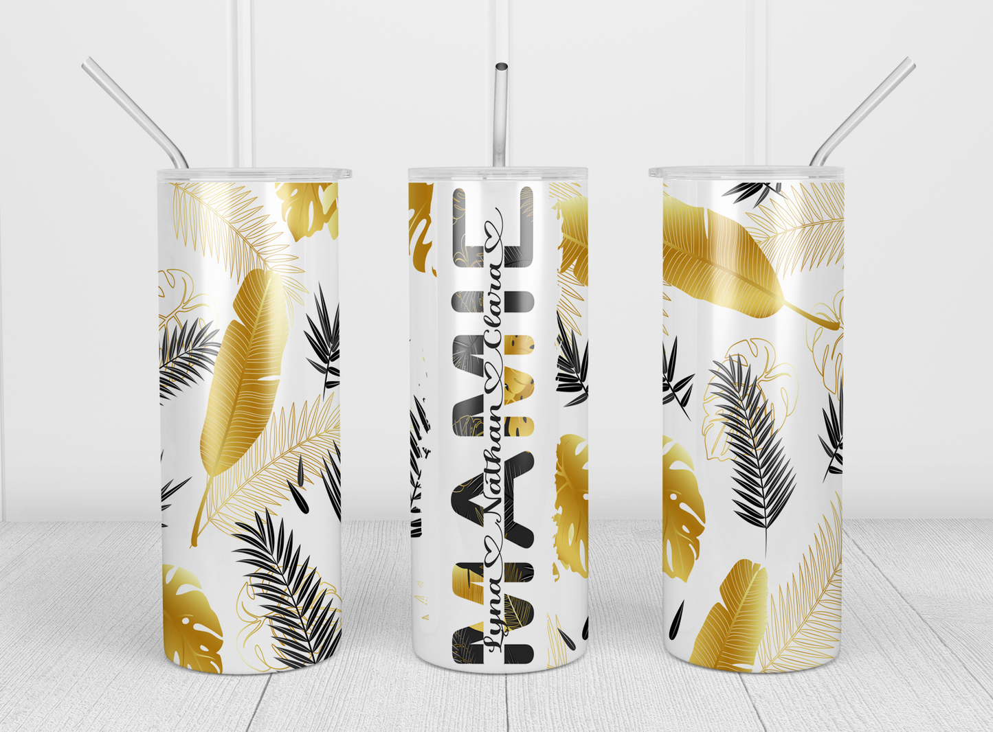 Design tumbler 20oz pour sublimation, MAMIE, avec prénoms des petits enfants