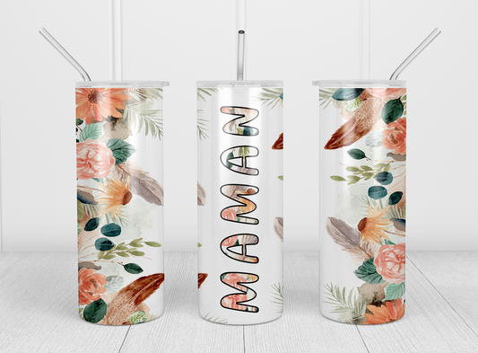 Design tumbler 20oz pour sublimation, MAMAN