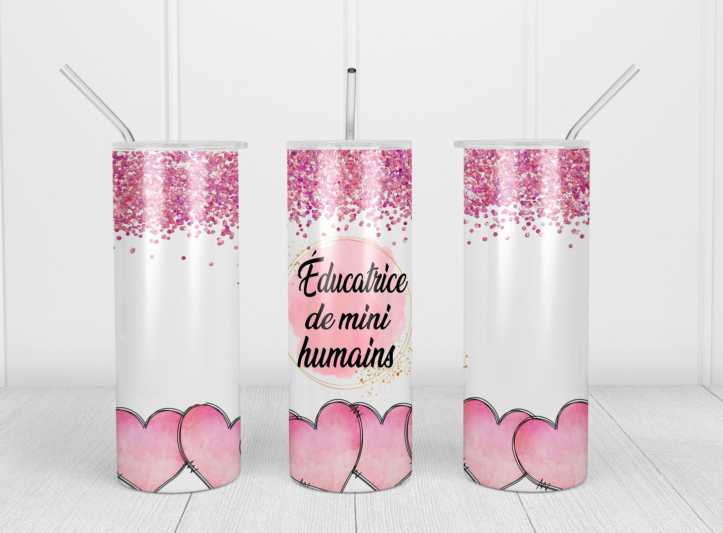 Design Tumblers 20oz, sublimation éducatrice de mini humains