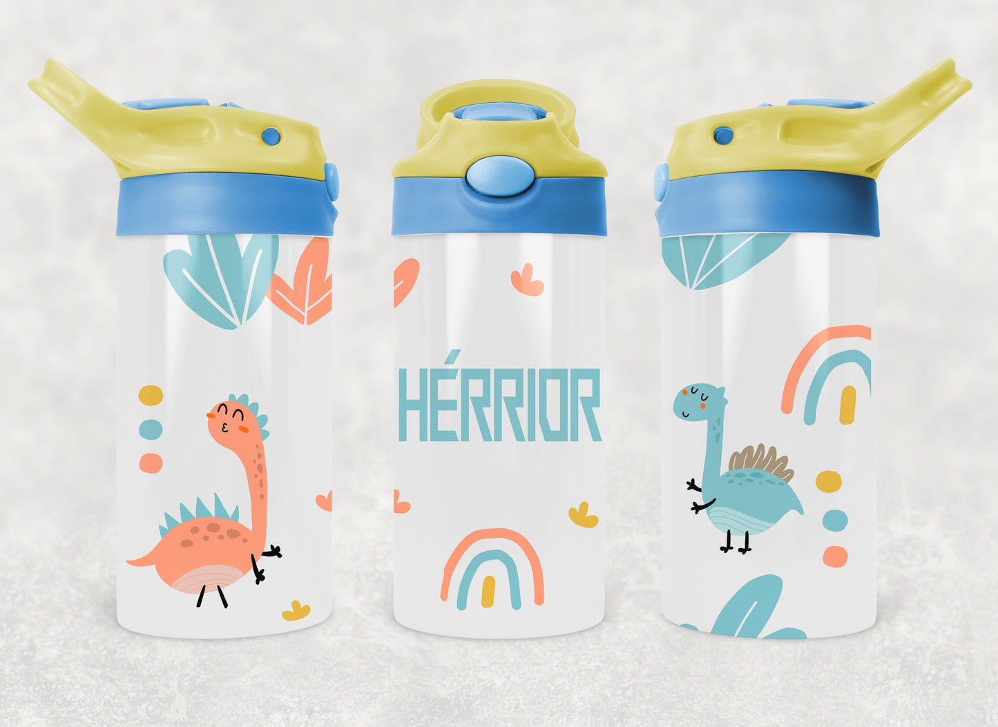 Design PNG, bouteille enfants, Sippy cup, 12 oz sublimation, dinosaures