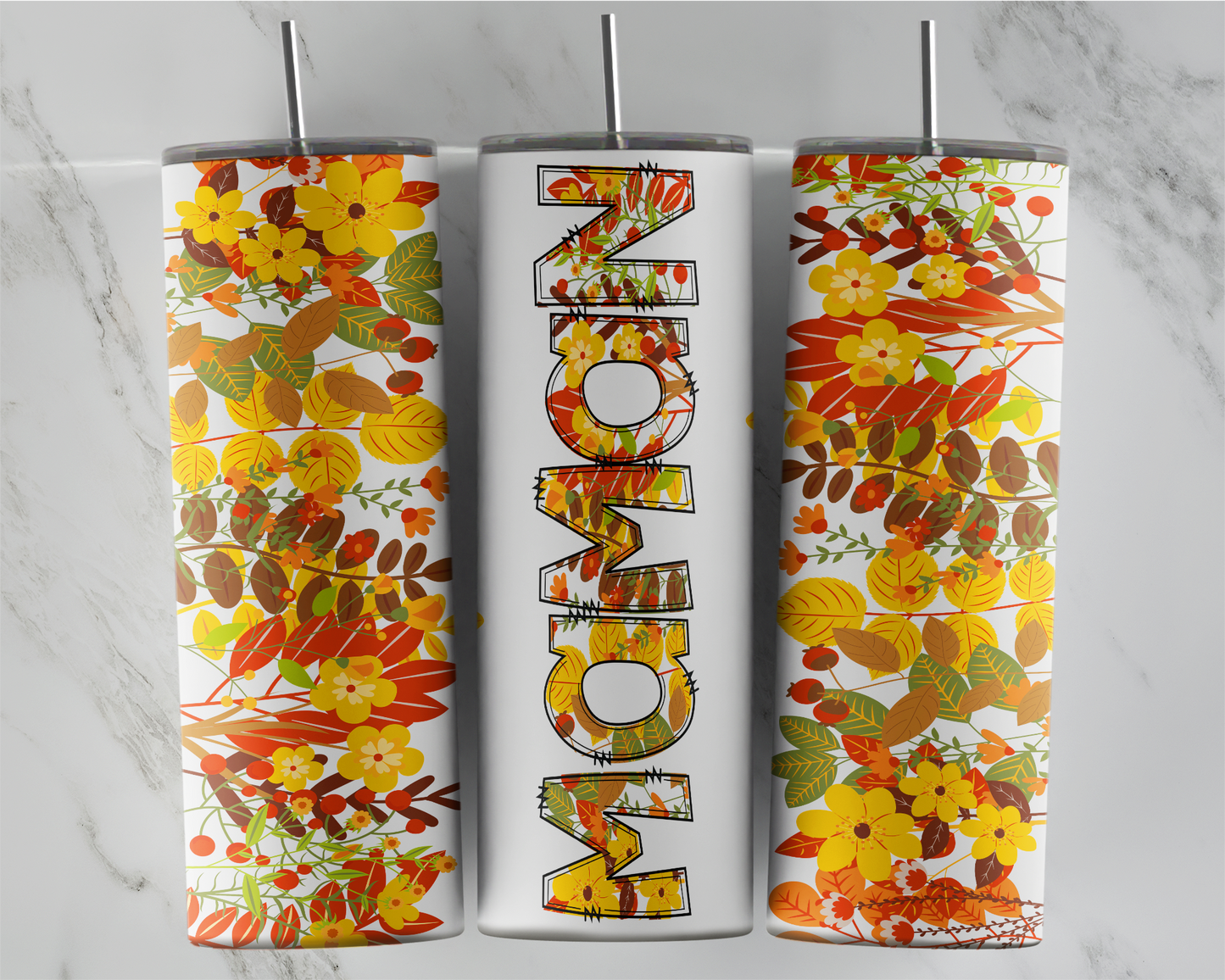 Design tumbler 20oz pour sublimation , Maman automne