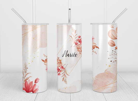 Design tumbler 20oz pour sublimation , MARIÉE, mariage