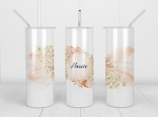 Design tumbler 20oz pour sublimation , MARIÉE, mariage