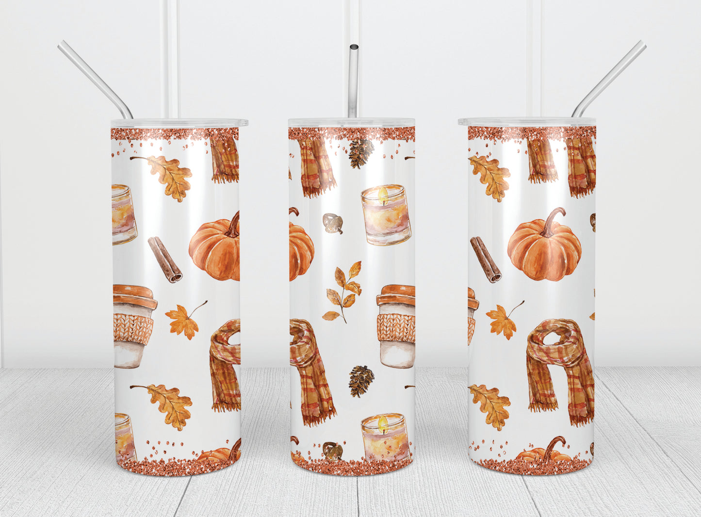 Design tumbler 20oz pour sublimation , café d'automne