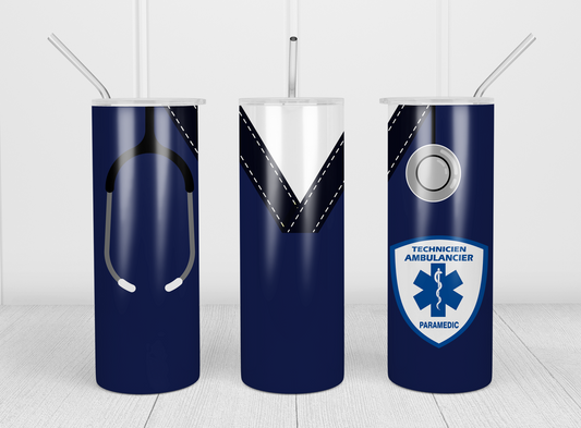 Design tumbler 20oz pour sublimation TECHNICIEN AMBULANCIER