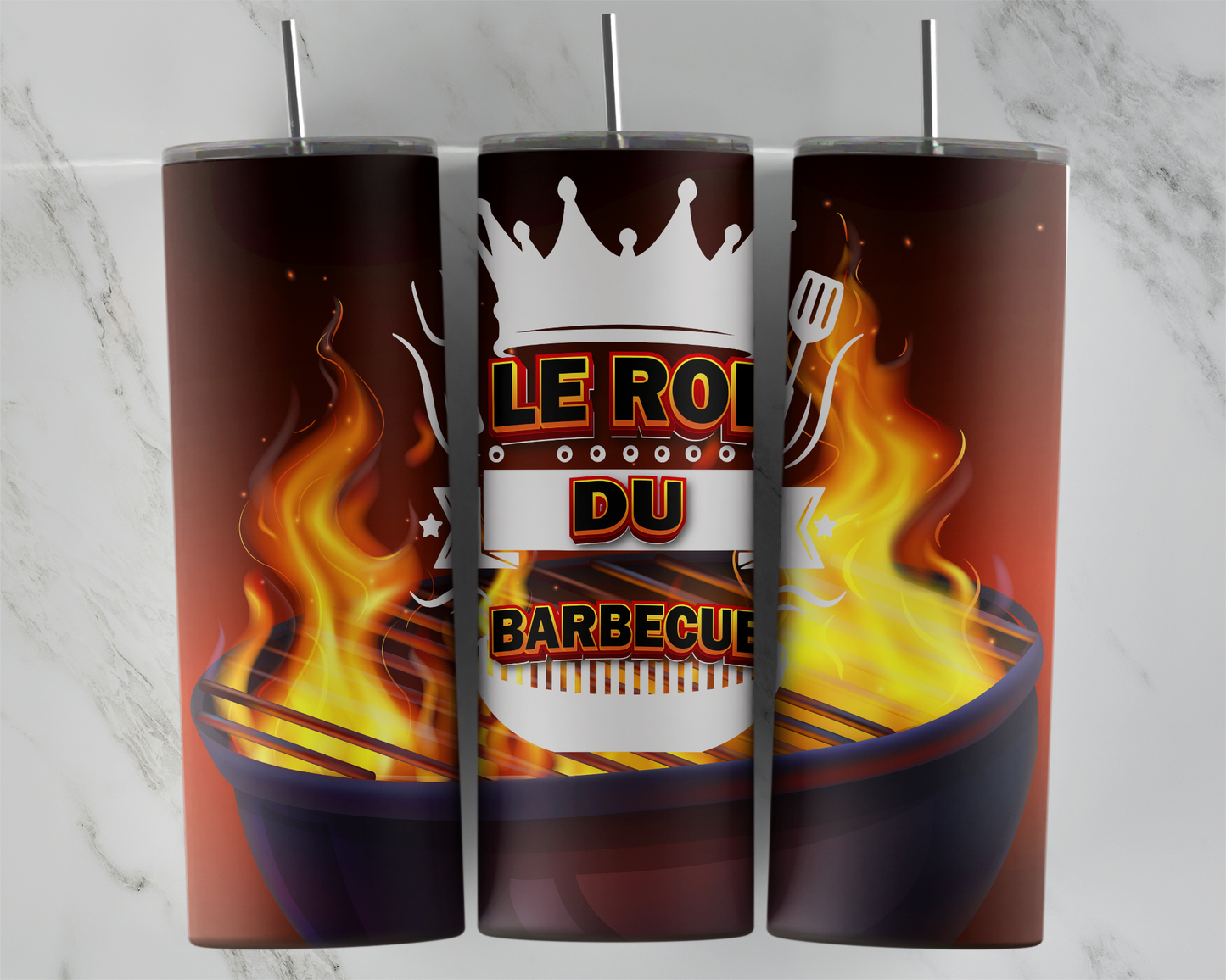 Design tumbler 20oz pour sublimation , Le roi du BBQ