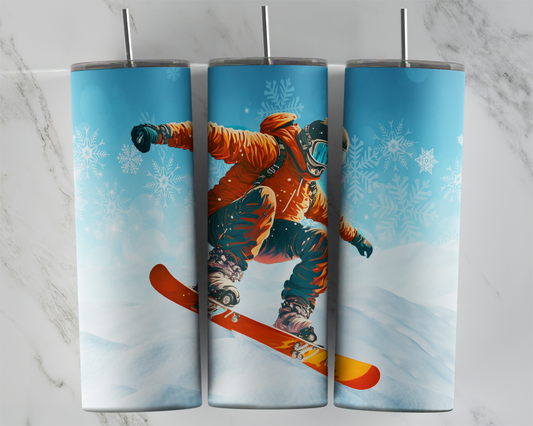 Design tumbler 20oz pour sublimation, SNOWBOARD