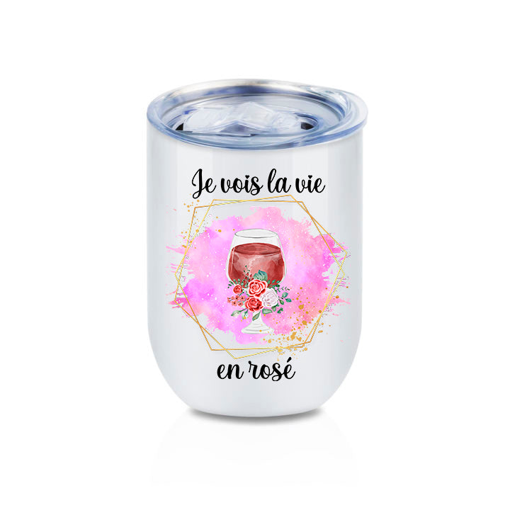 Design PNG, sublimation,  Je vois la vie en rosé