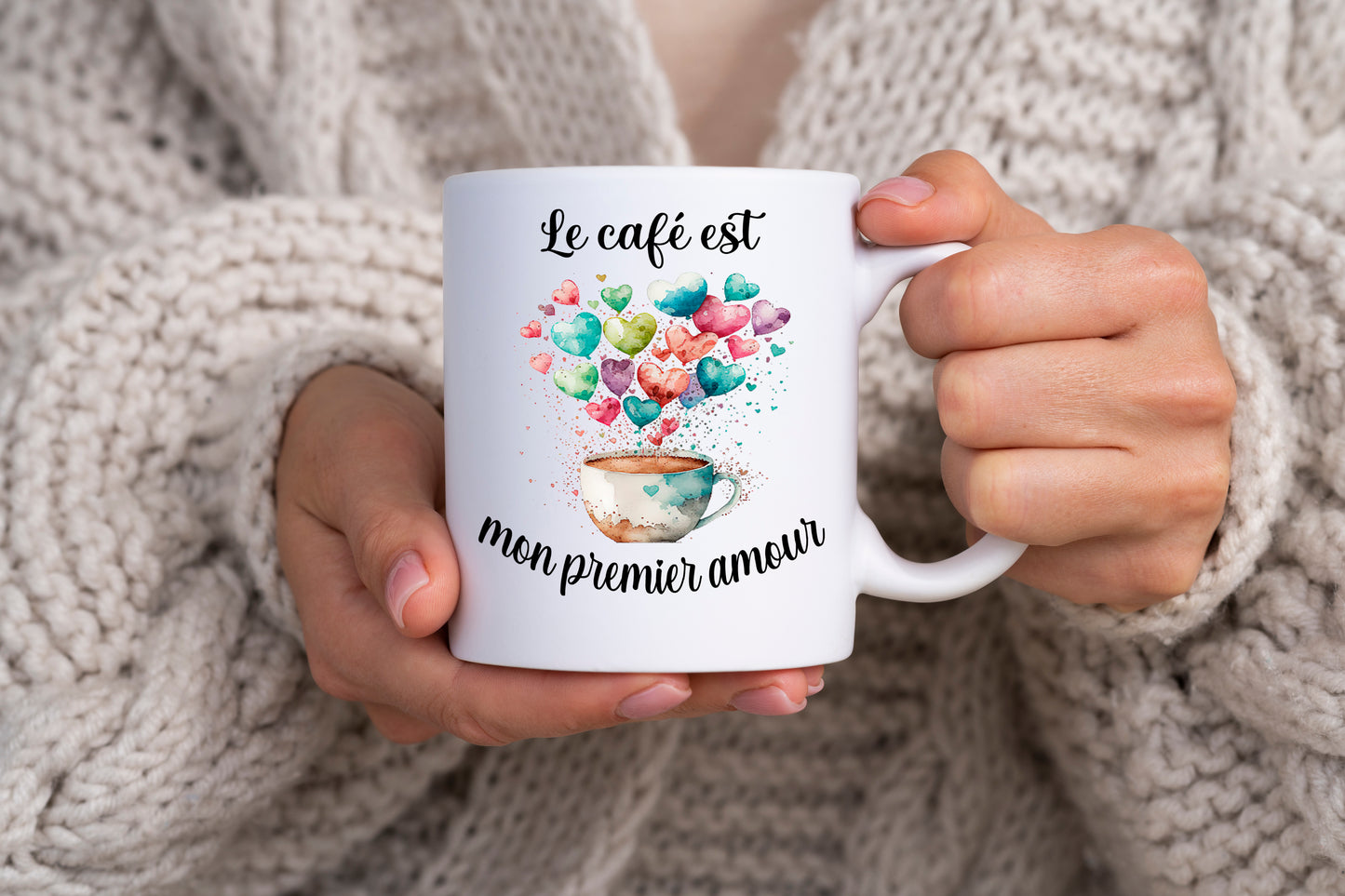 Design , PNG, sublimation, Le café est mon premier amour