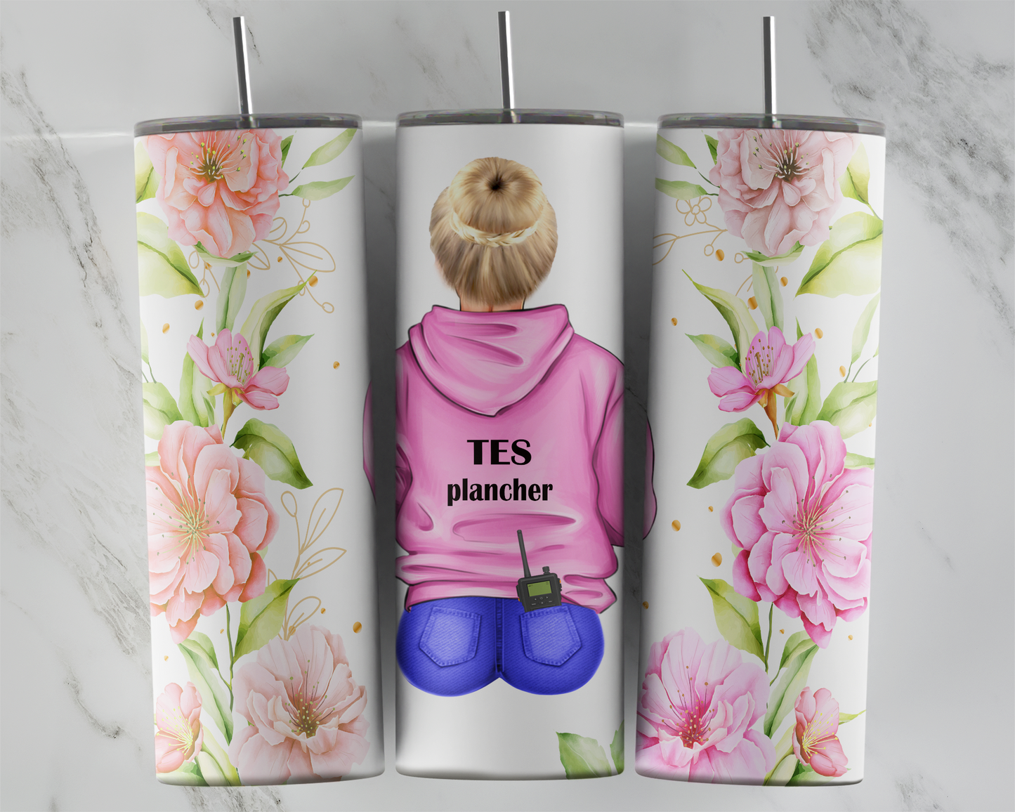 Design tumbler 20oz pour sublimation , TES plancher, hoodies, cheveux blonds