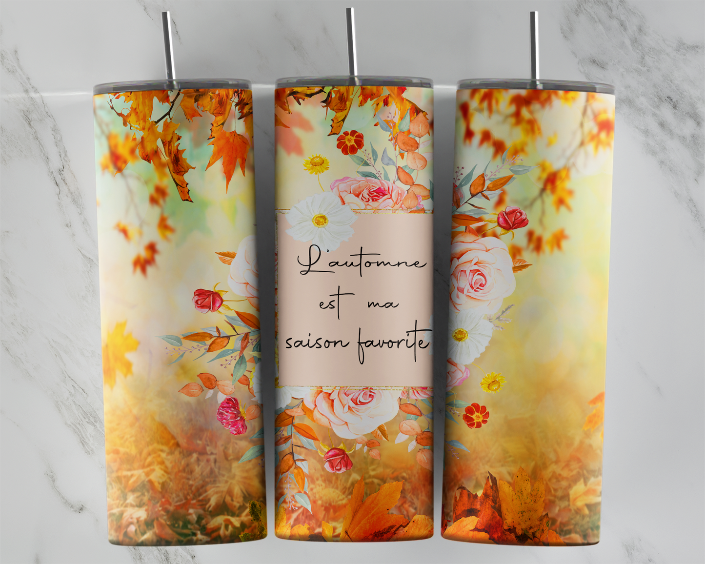 Design tumbler 20oz pour sublimation , L'AUTOMNE EST MA SAISON FAVORITE