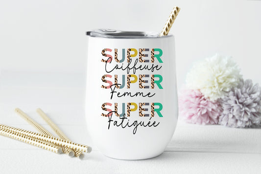 Design sublimation, PNG, SUPER coiffeuse, SUPER femme, SUPER fatiguée