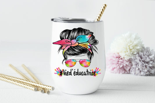 Design PNG pour sublimation , Vie d'éducatrice , multicolor